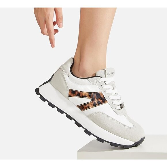 🆕 Lucky Step Casual Fashion Sneakers Women Grey Retro Classic Trainers Shoes - Picture 6 of 9